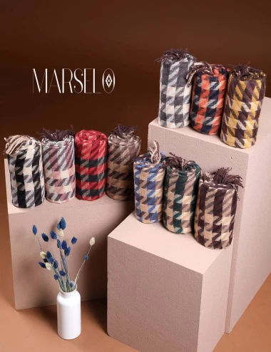 شال موهر وارداتی ریشه دار کد 10508