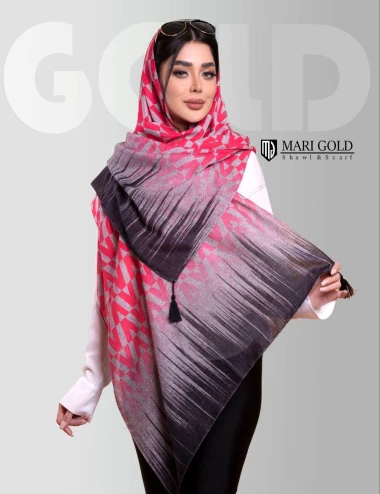 شال نخی منگوله دار رنگ سال عرض 75 کد 8392