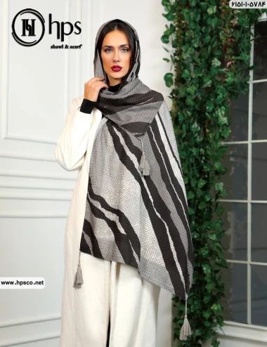 شال نخی سوزنی منگوله دار 61510105784