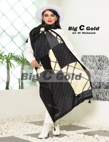 شال نخی پاییزه منگوله دار عرض 75 کد 5970
