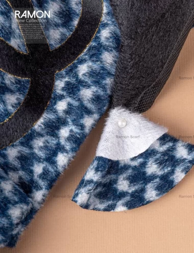 شال مخمل پاییزه منگوله دار عرض 80 کد 6026